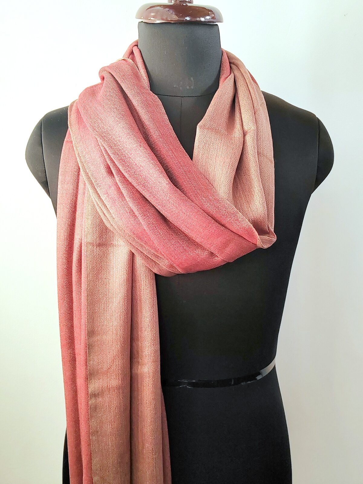 Reversible Gulefam Merino Silk Scarf