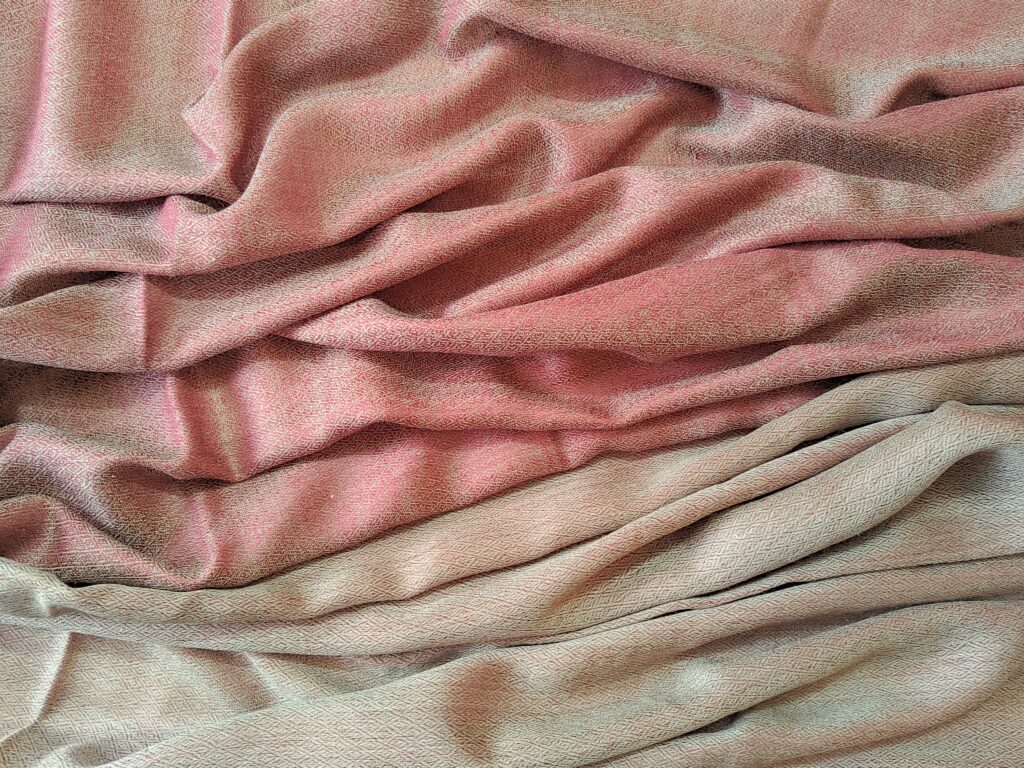 Reversible Gulefam Merino Silk Scarf