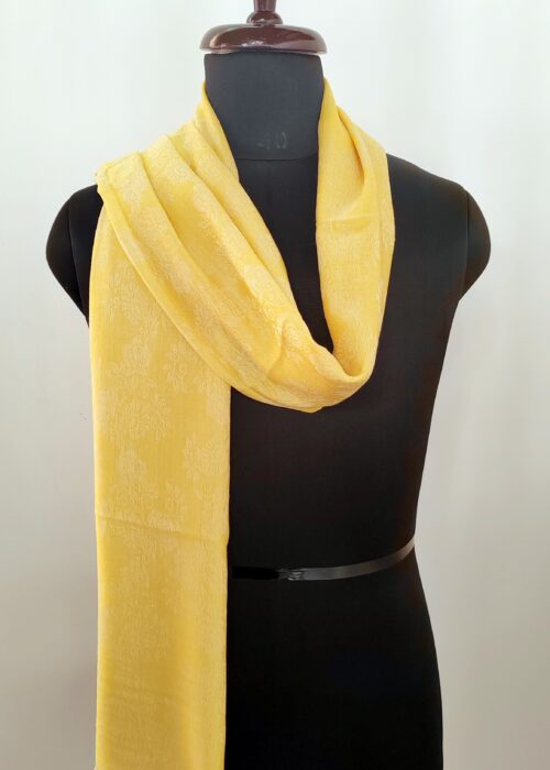Zard-e-Gul Jacquard Merino Silk Scarf