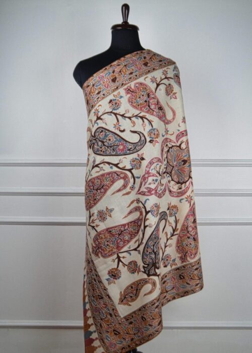 Heritage Ivory Paisley Shawl