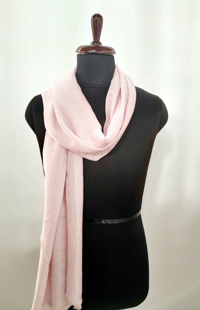 Gulaab-e-Sehr Jacquard Merino Silk Scarf