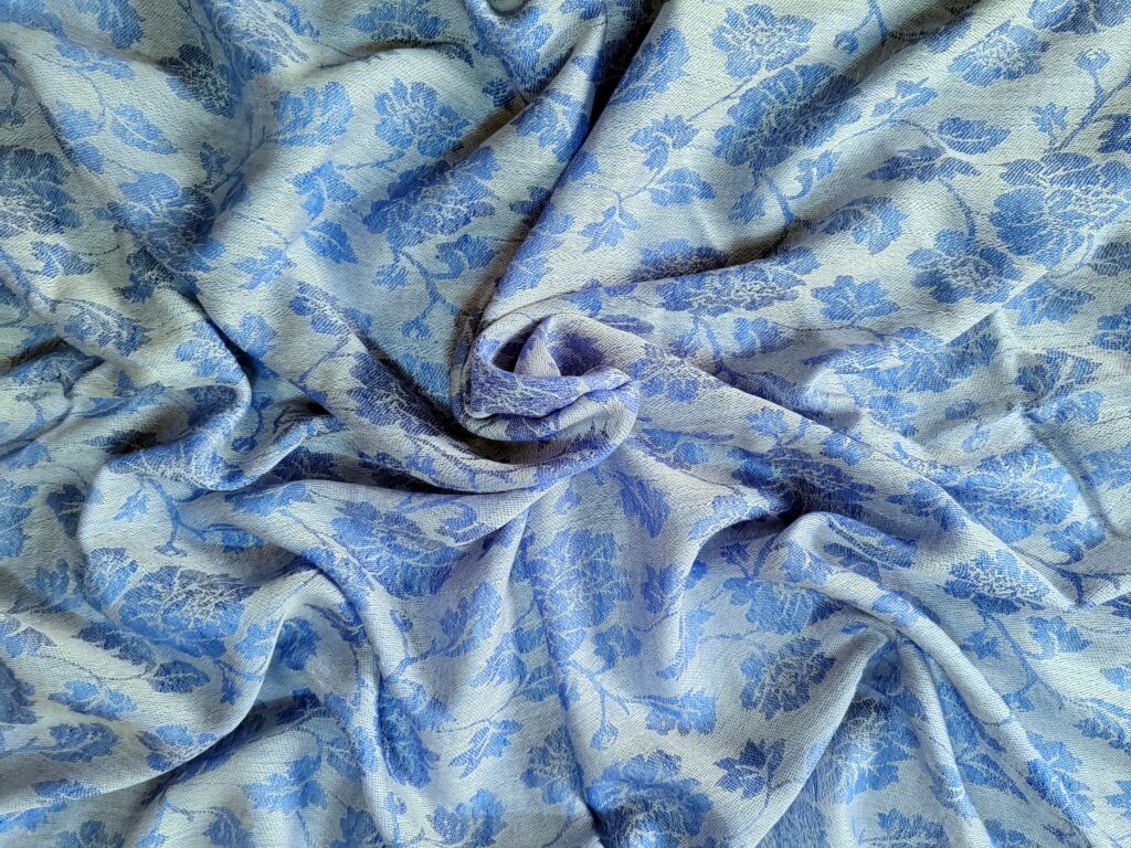 Firozi Kaar Jacquard Merino Silk Scarf