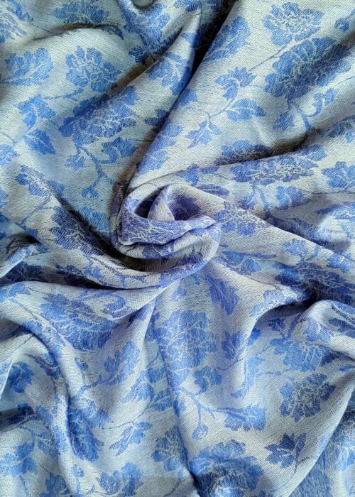 Firozi Kaar Jacquard Merino Silk Scarf