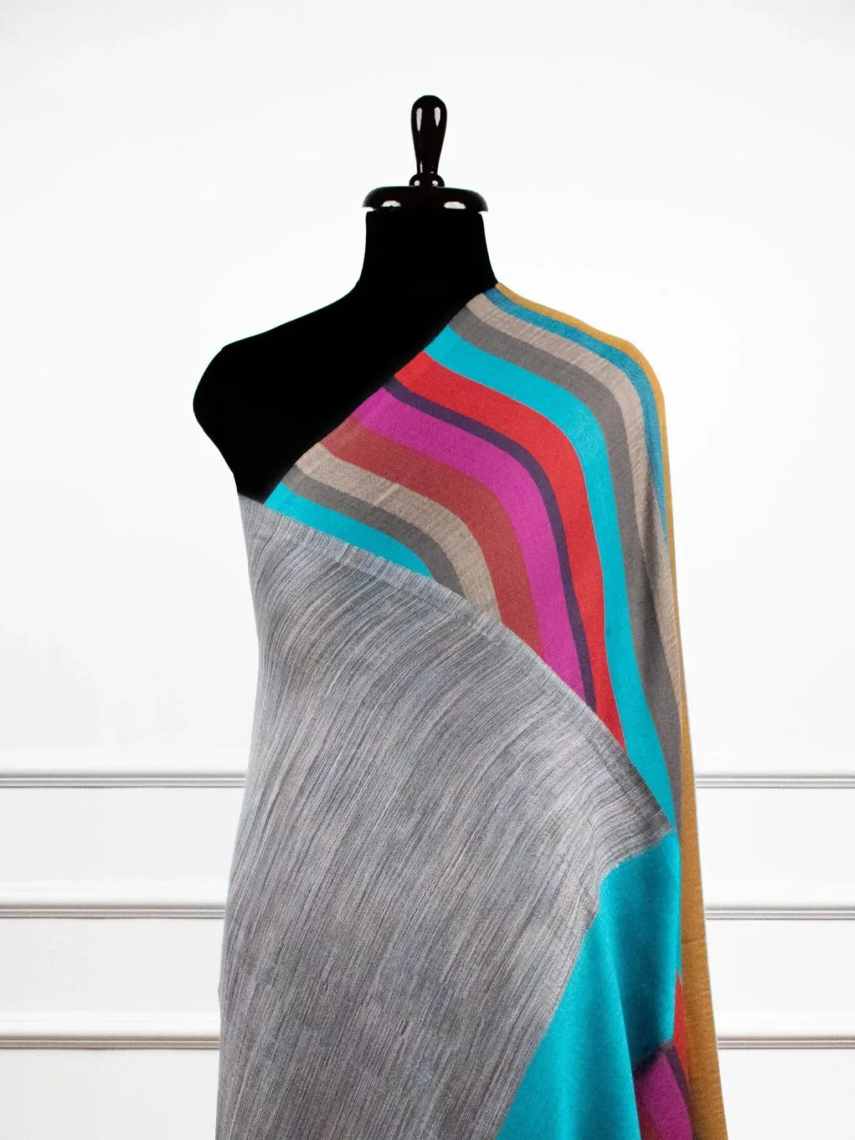 Reversible Stripes Handwoven Shawl