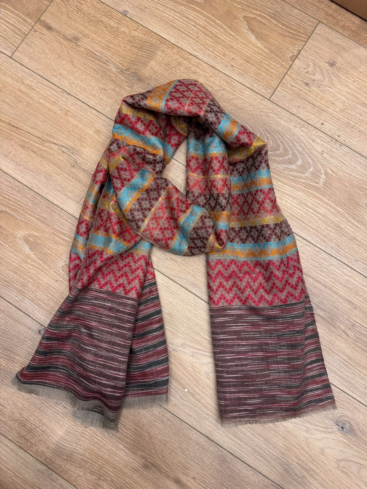 Ruby Caravan Pashmina Kani Shawl