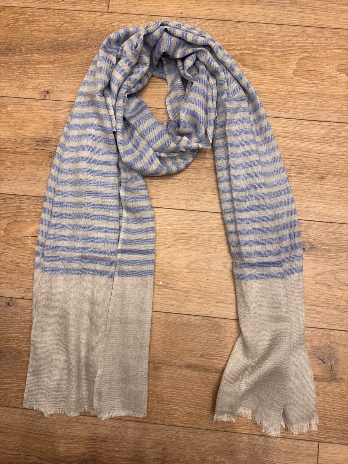 Jean Stripes Merino Silk Scarf