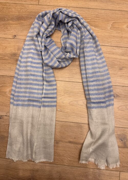 Jean Stripes Merino Silk Scarf