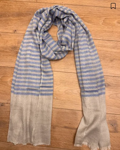 Jean Stripes Merino Silk Scarf