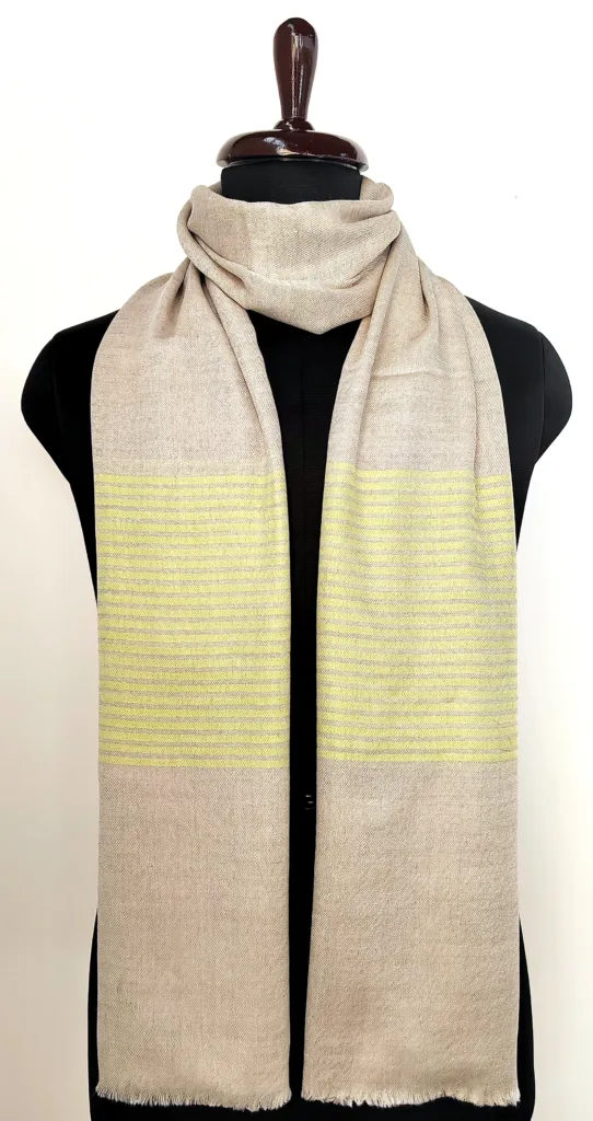 Wan Posh Striped Merino Silk Scarf