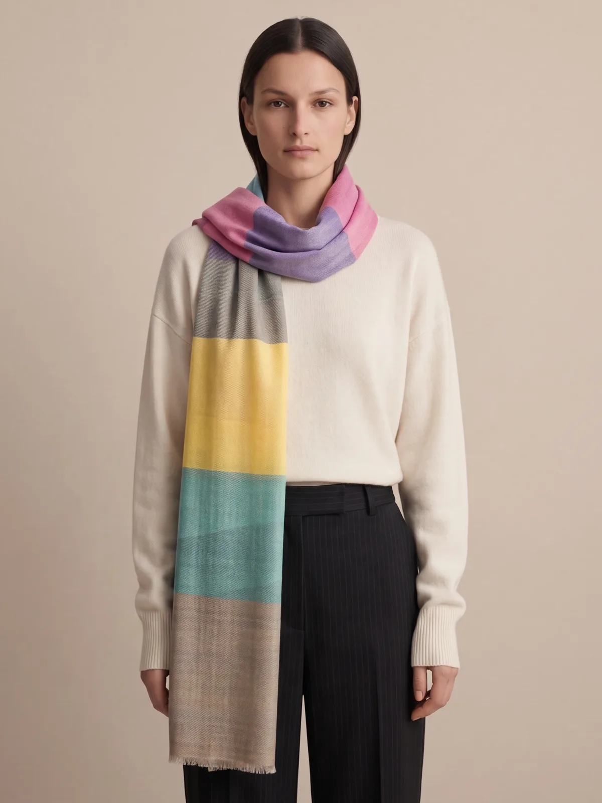 Rang Mahal Wool Silk Scarf