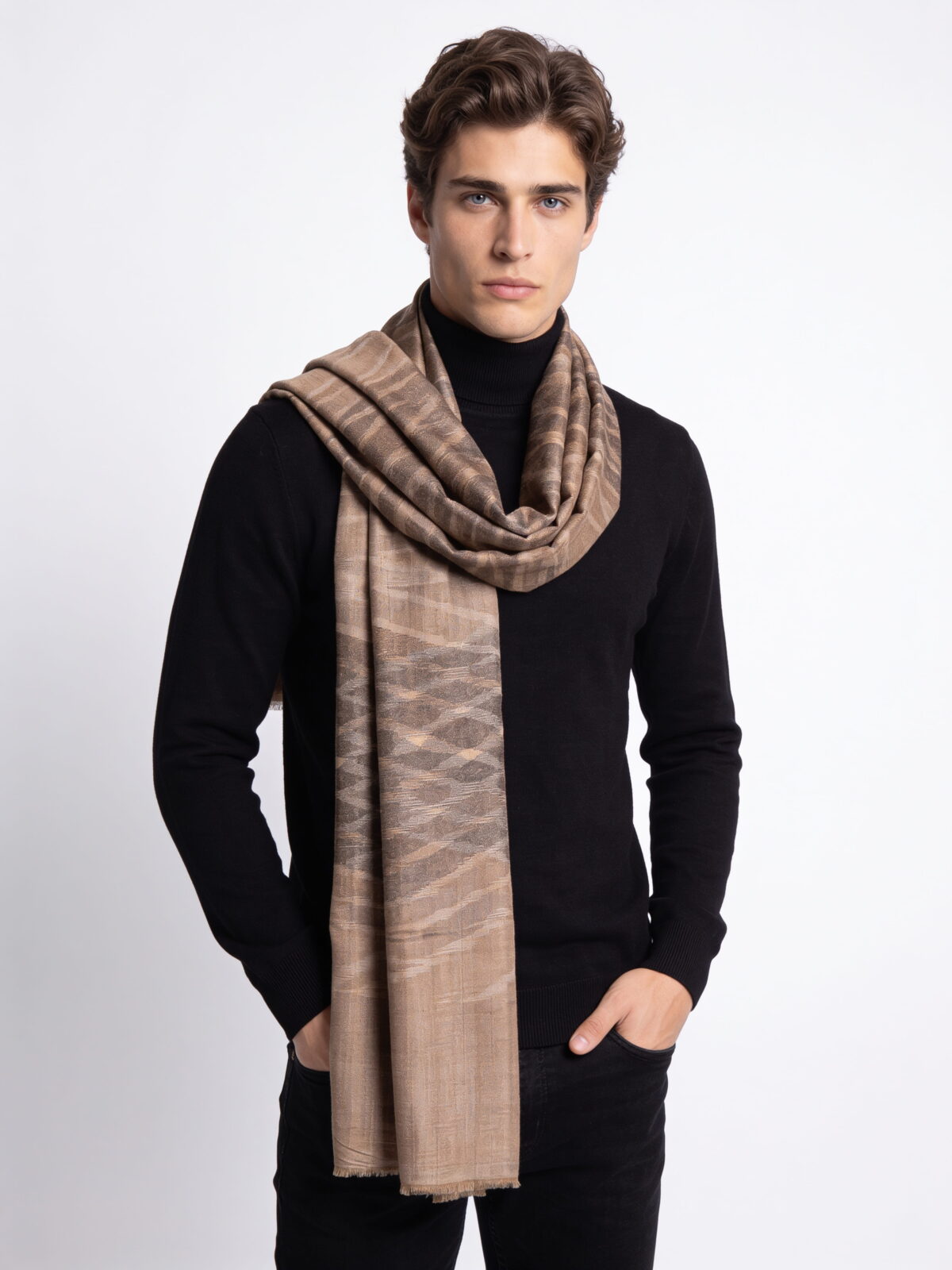 Driftwood Ikat Men's Shawl