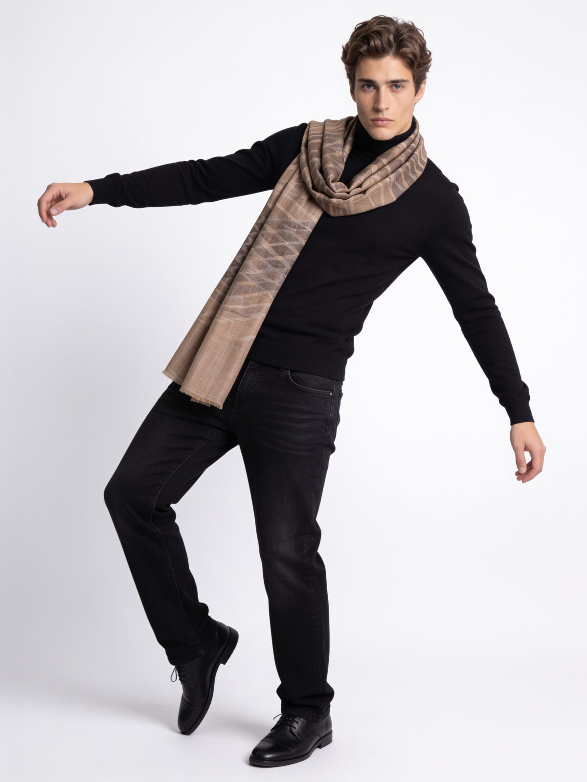 Driftwood Ikat Men's Shawl