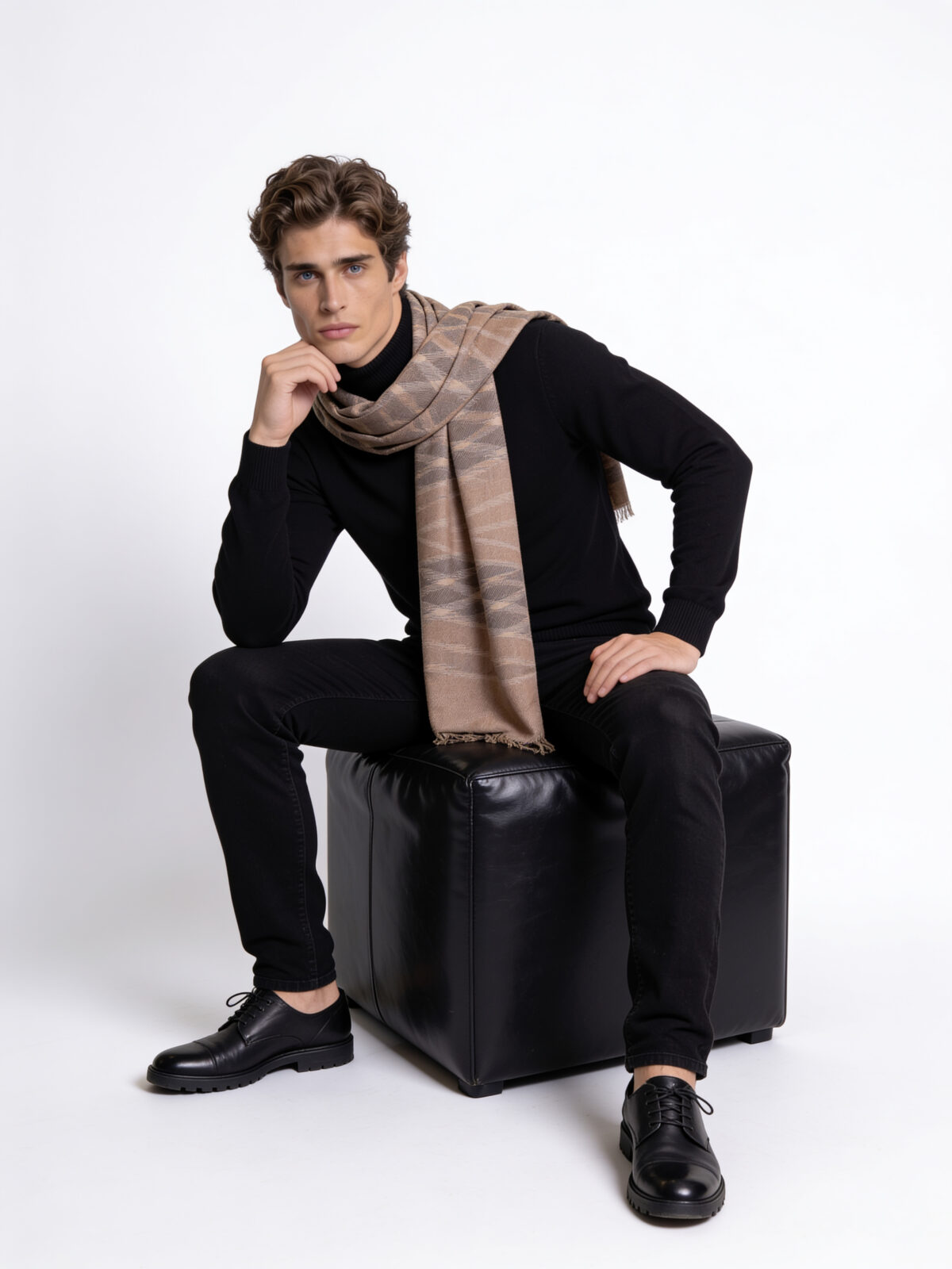 Driftwood Ikat Men's Shawl