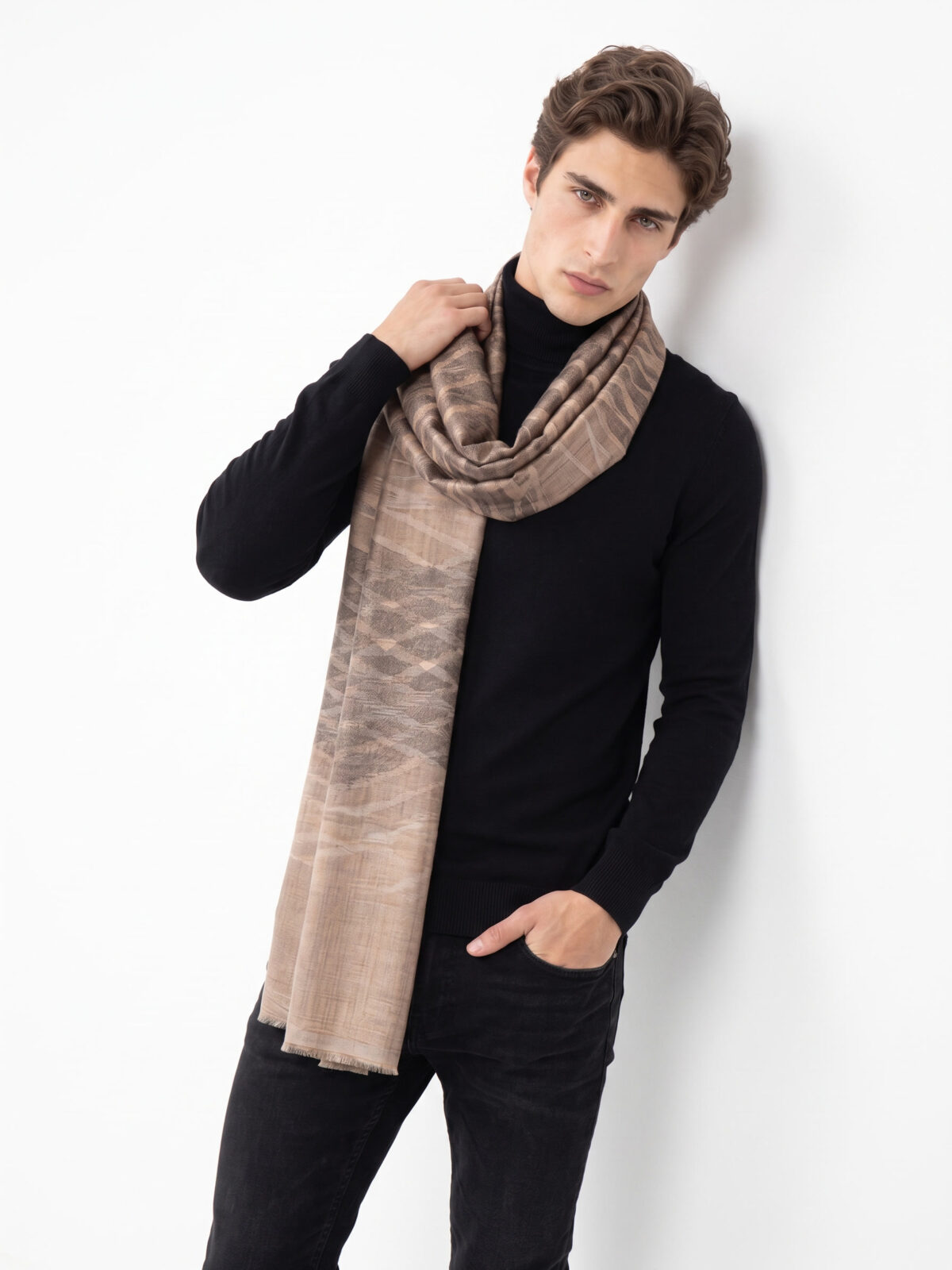 Driftwood Ikat Men's Shawl