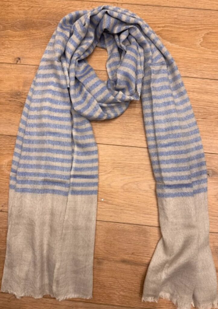 Jean Stripes Merino Silk Scarf