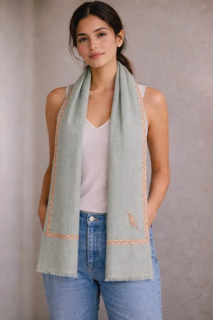 Ruhani Kashmiri Super Wool Scarf