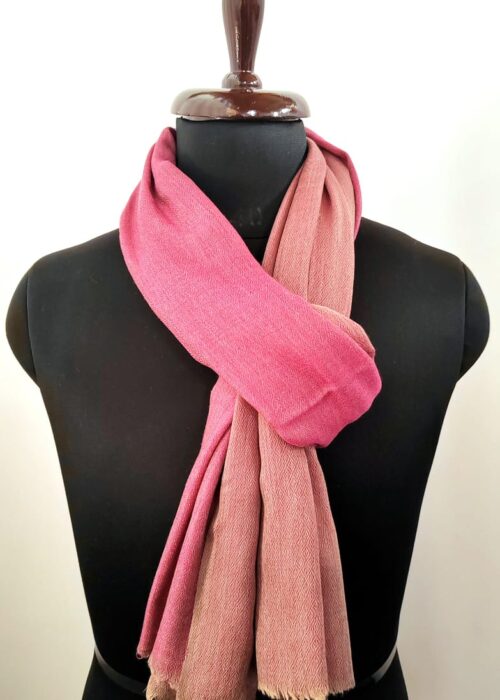 Reversible Gul e Lala e Kashmir Wool Silk Scarf