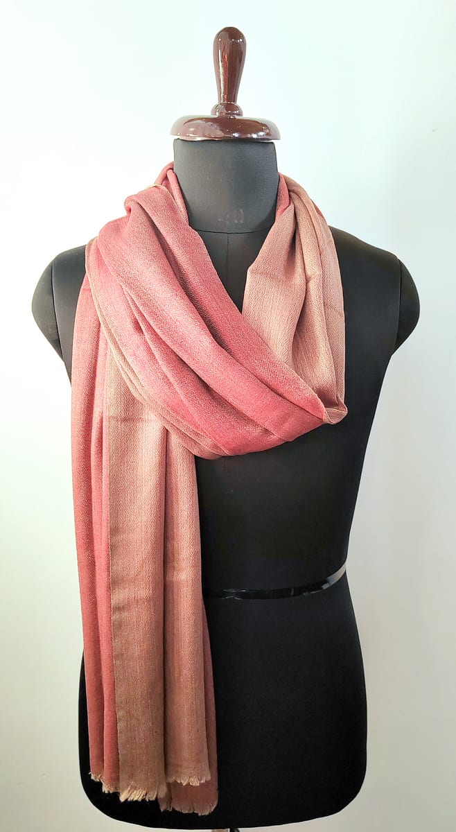 Reversible Gulefam Wool Silk Scarf