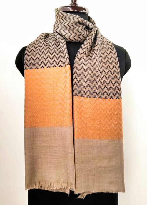 Autumn Chevron Pashmina Kani Shawl