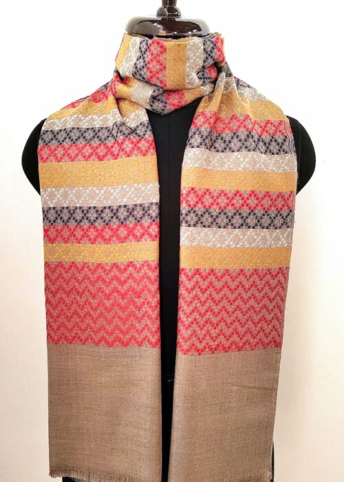 Carnival Stripe Pashmina Kani Shawl