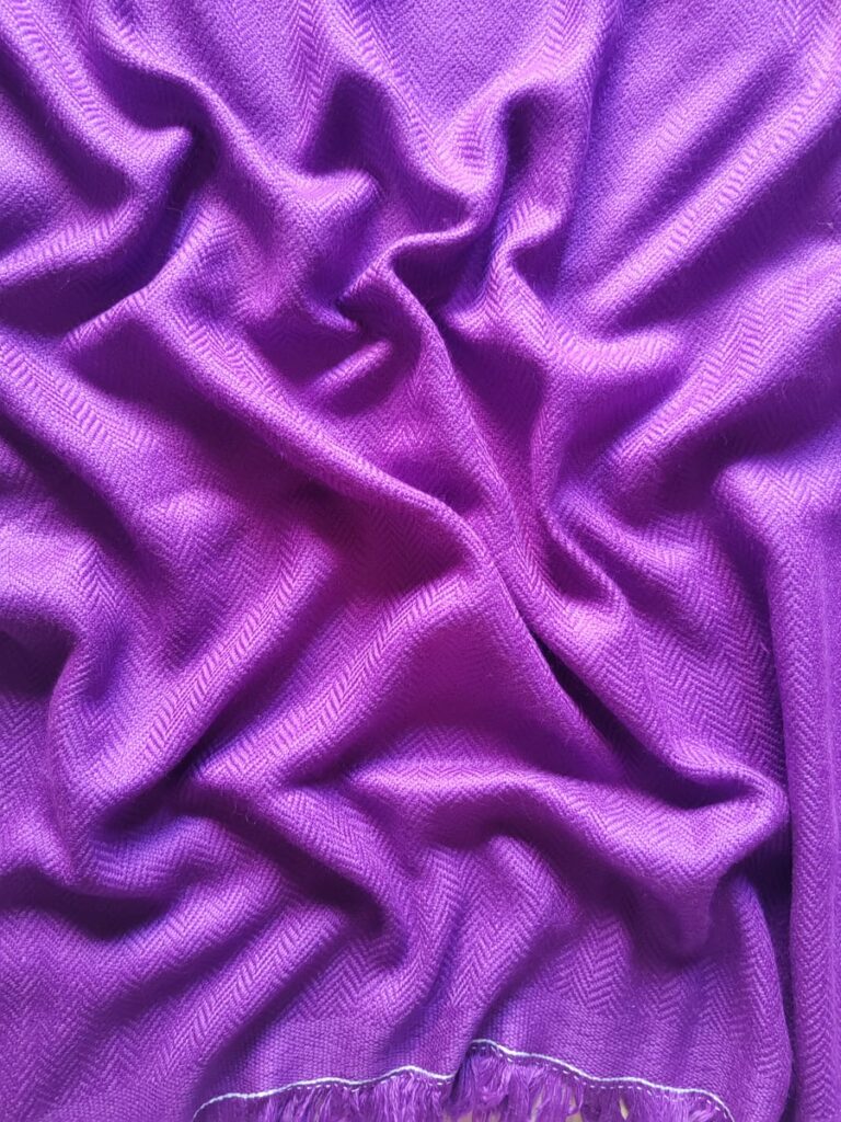 Violet Baby Blanket in Handspun Merino Wool