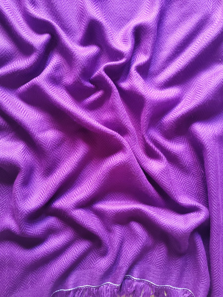 Violet Baby Blanket in Handspun Merino Wool