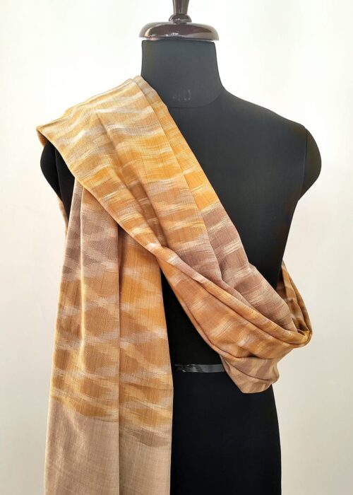 Ochre Ikat Men's Shawl