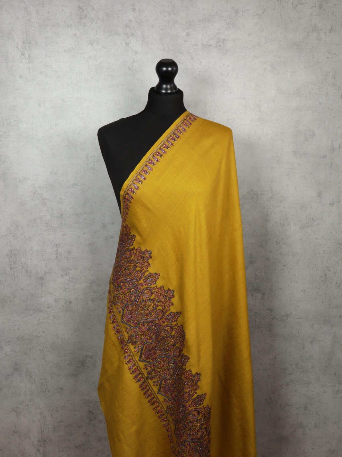 EmbroCrest Kashmiri Embroidered Wool Shawl
