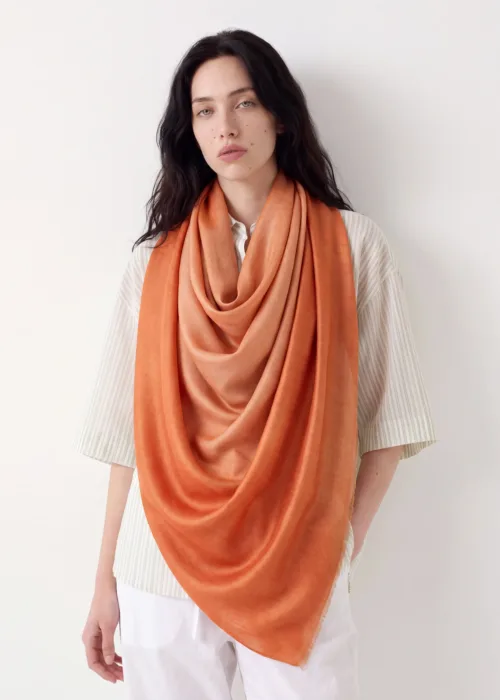 Reversible Aatish e Kashmir Merino Silk Scarf