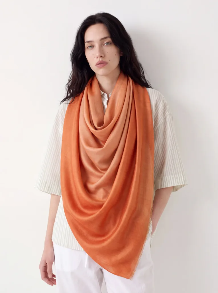 Reversible Aatish e Kashmir Merino Silk Scarf