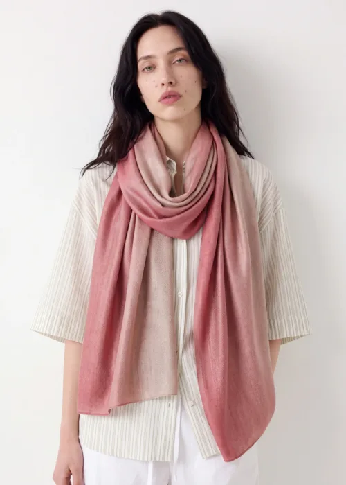 Reversible Gulefam Merino Silk Scarf