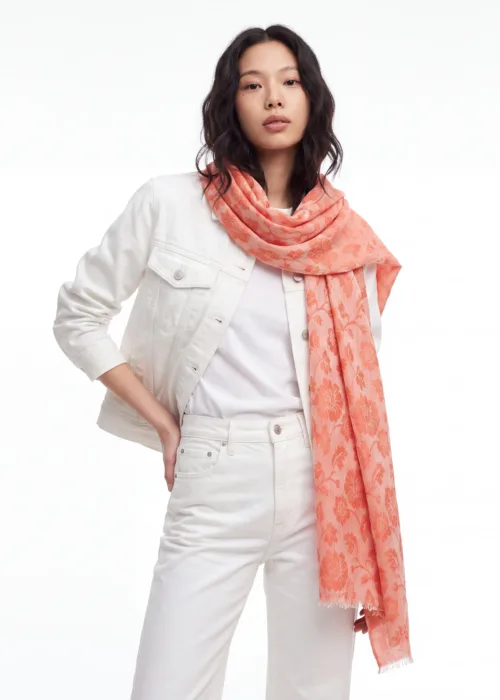 Sang-e-Marjaan Jacquard Merino Silk Scarf