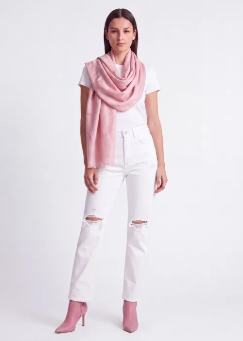 Gulaab-e-Sehr Jacquard Merino Silk Scarf