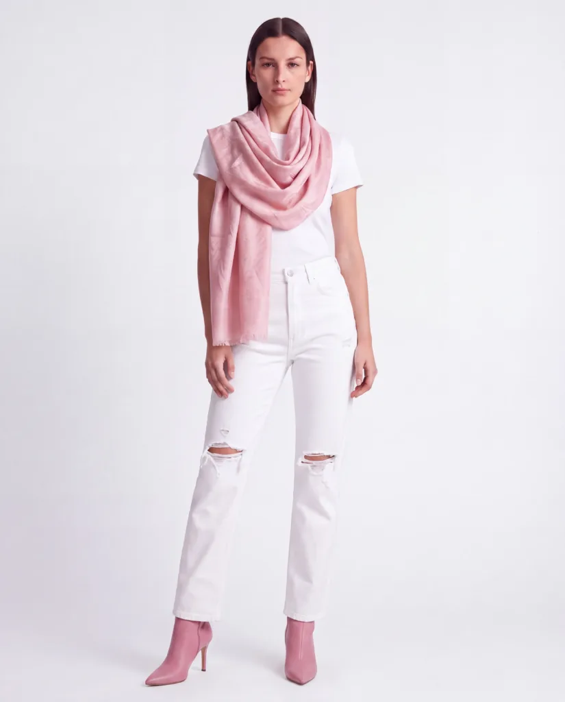 Gulaab-e-Sehr Jacquard Merino Silk Scarf