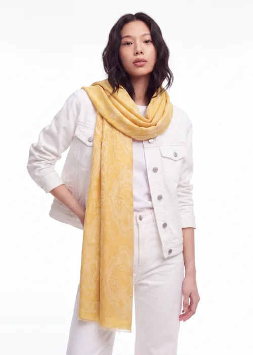 Zarrin Jacquard Merino Silk Scarf