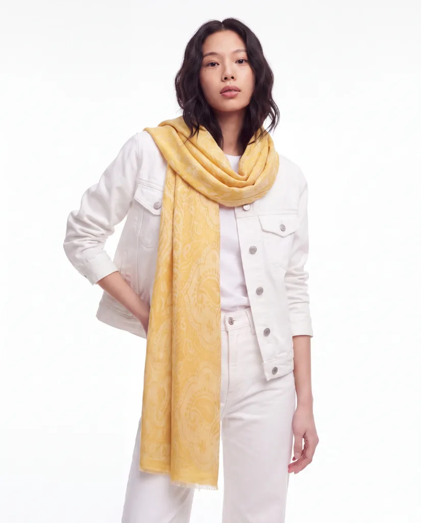 Zarrin Jacquard Merino Silk Scarf