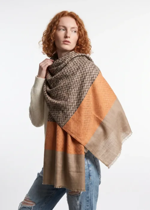 Autumn Chevron Pashmina Kani Scarf