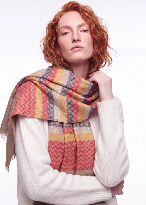 Carnival Stripe Pashmina Kani Scarf