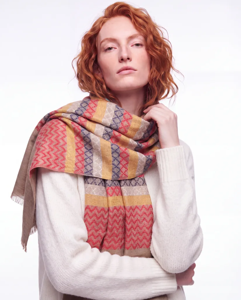 Carnival Stripe Pashmina Kani Scarf