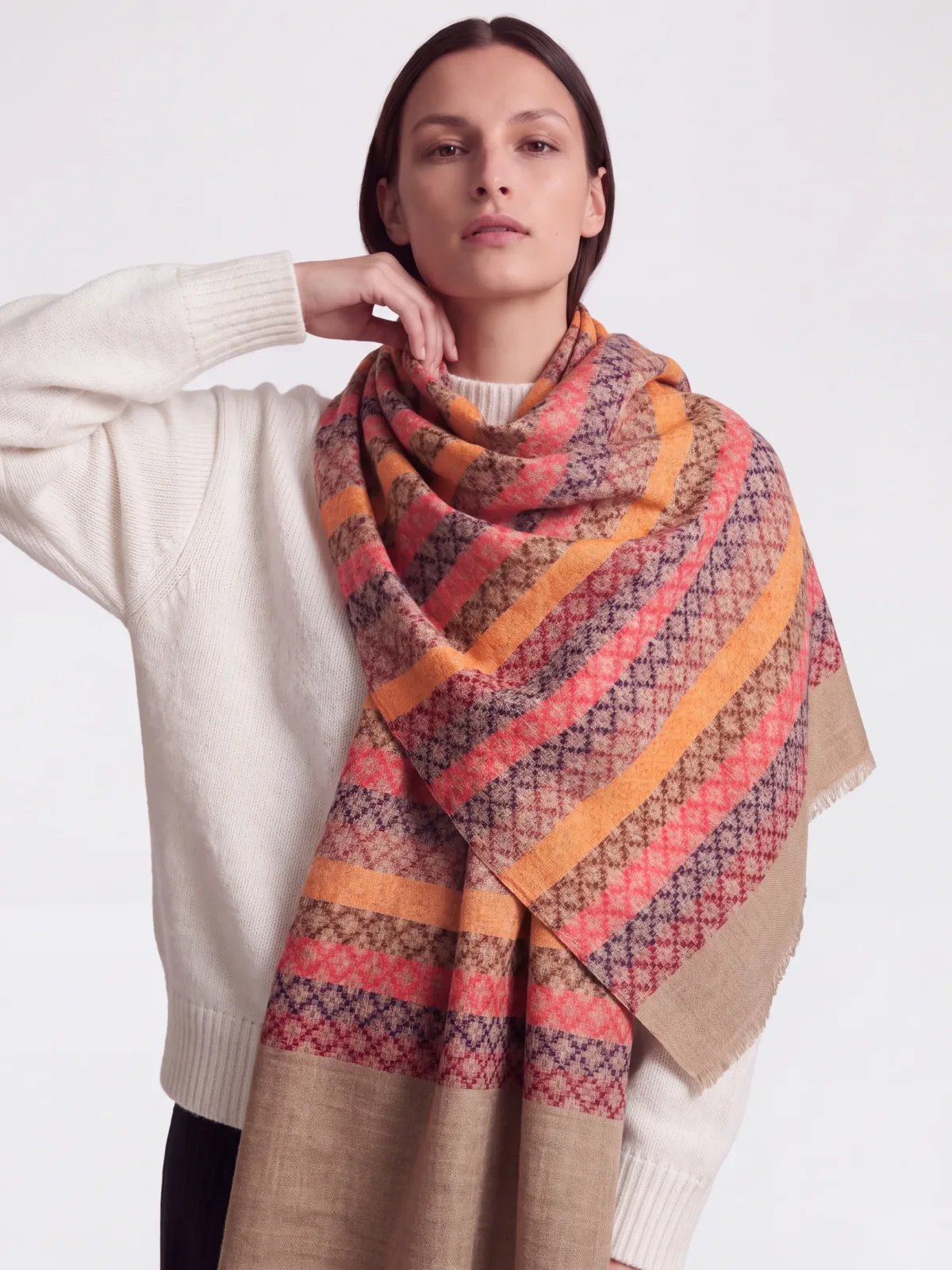 Ember Pashmina Kani Scarf
