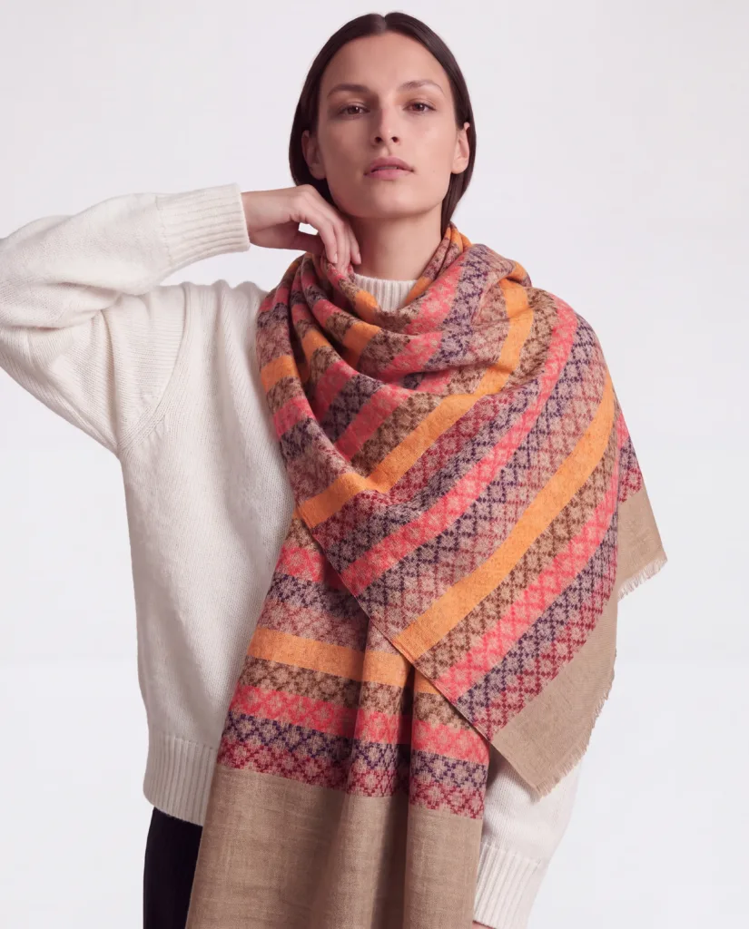 Ember Pashmina Kani Scarf