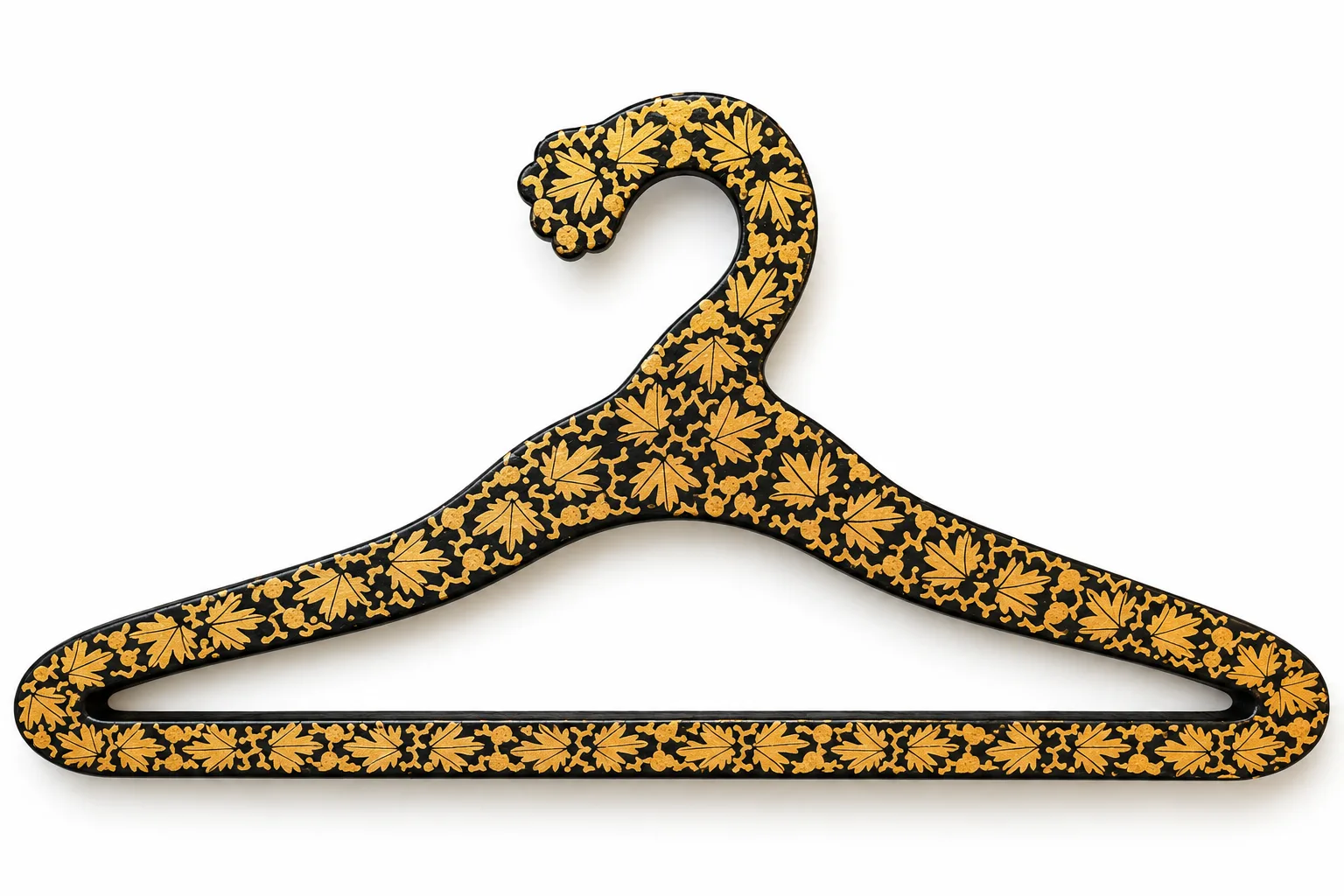 Black and Gold Kashmiri Papier-Mâché Hanger