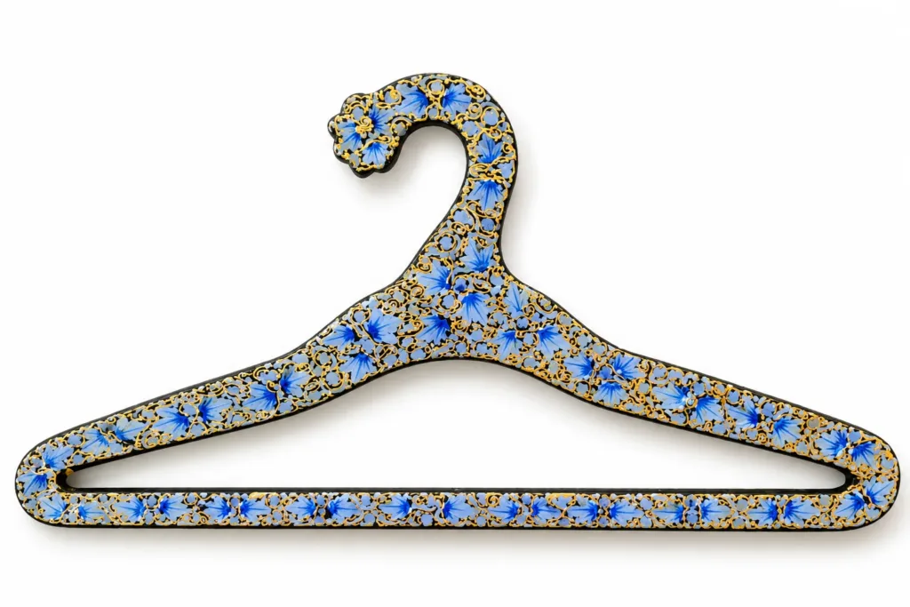 Pale Blue Floral Kashmiri Papier-Mâché Hanger