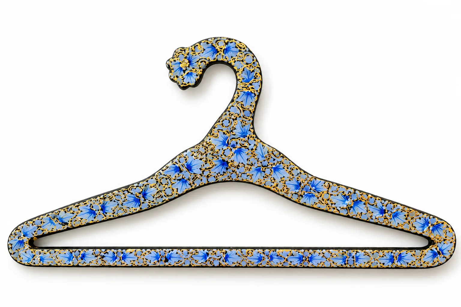 Pale Blue Floral Kashmiri Papier-Mâché Hanger