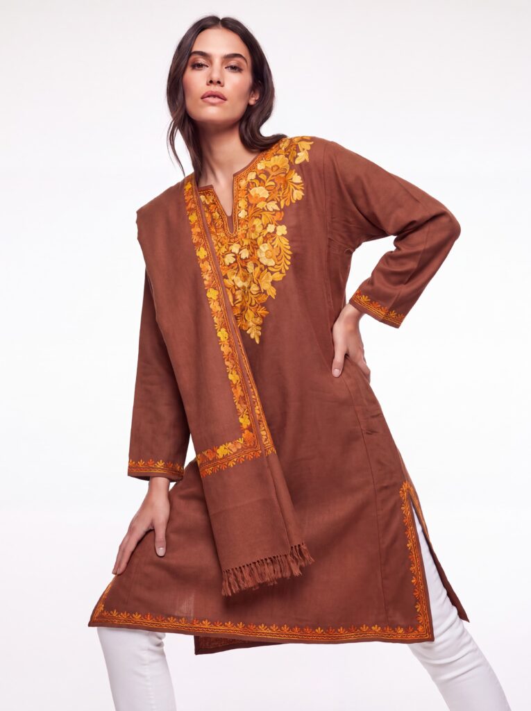 Khizaan-e-Zar Aari Embroidered Wool Pheran