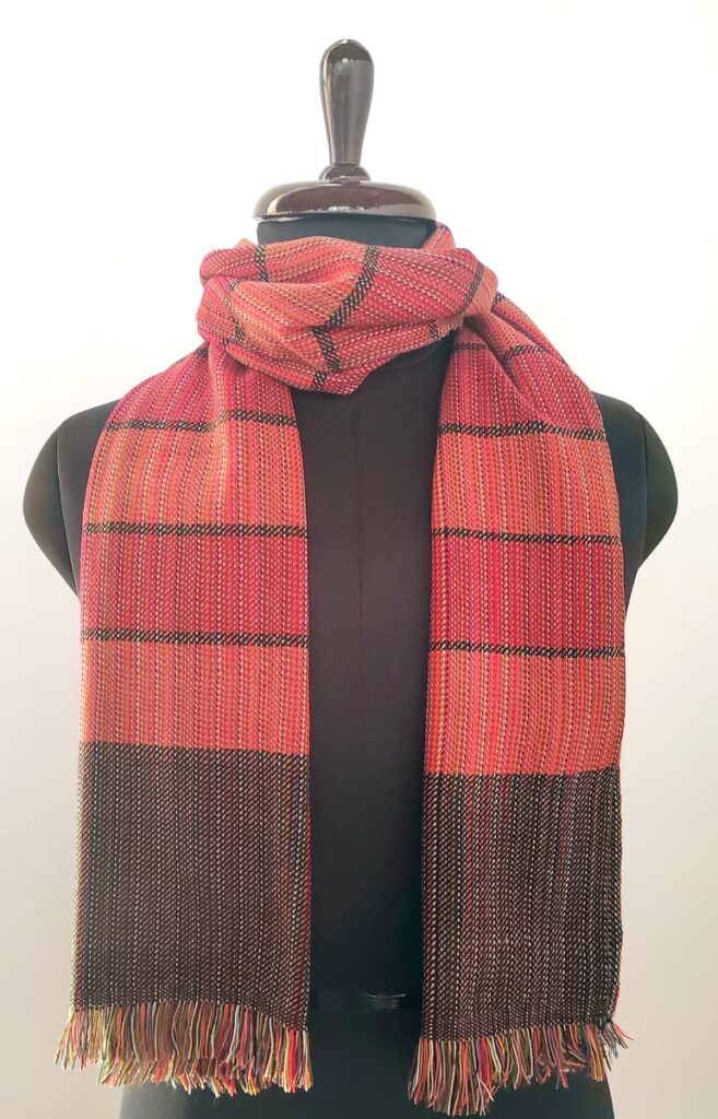 Naseem Acro Wool Muffler in Warm Earth Tones