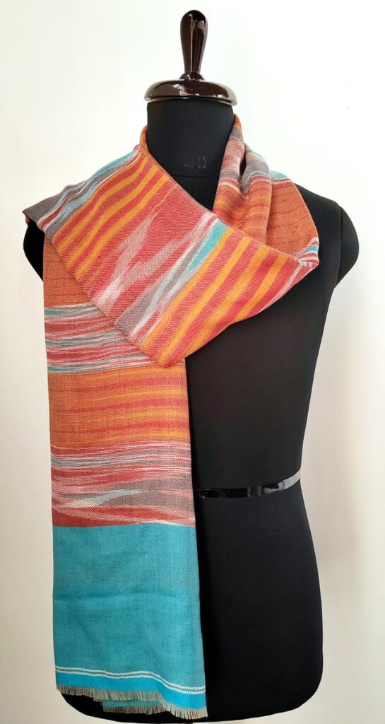 Zoongash Pure Wool Scarf in Warm Earth Tones